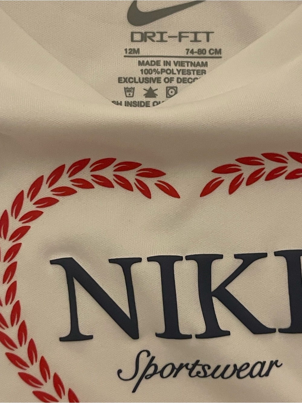 Nike Girls Two-Piece Short Set - White & Red - Picture 2 of 3